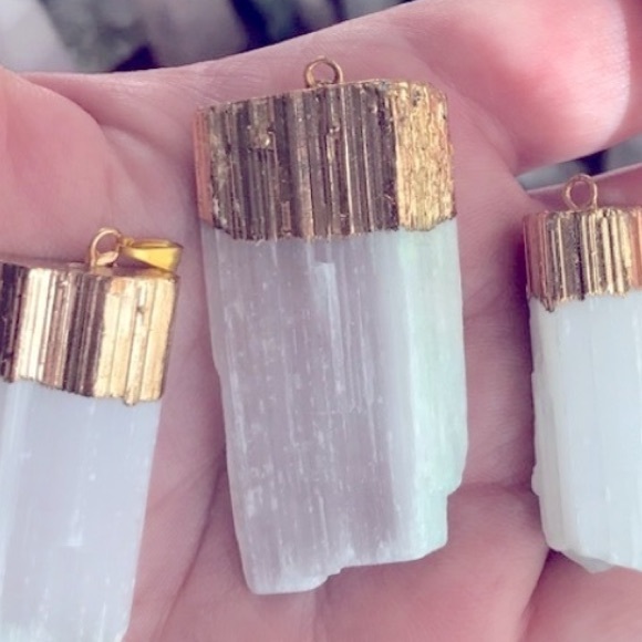 Jewelry - Reiki Charged Selenite gold necklaces